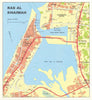 Vintage Ras Al Khaimah town city plan, United Arab Emirates GEOprojects 1995 map