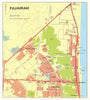 Vintage Fujairah town city plan, United Arab Emirates. UAE. GEOprojects 1995 map