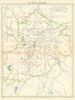 BIRMINGHAM. Key map to sections 1949 old vintage plan chart