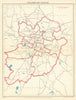 BIRMINGHAM Parliamentary Divisions constituencies 1949 old vintage map chart