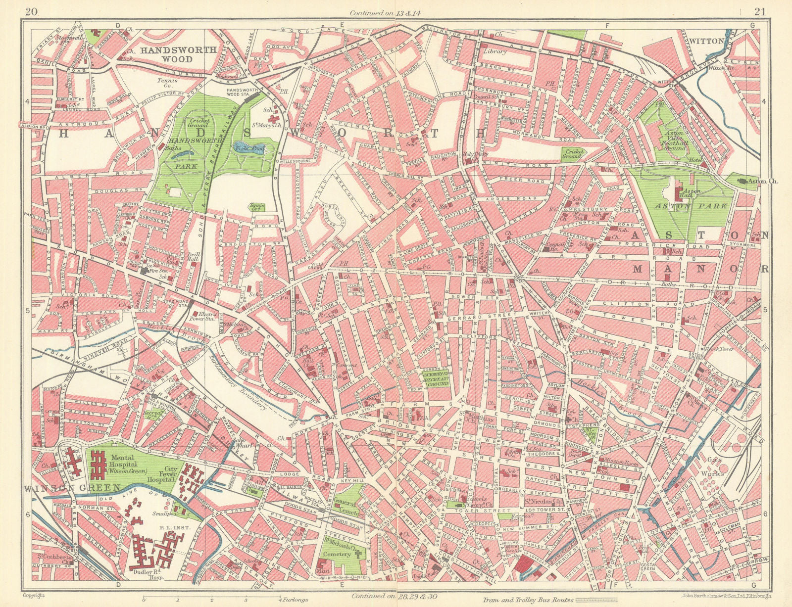 BIRMINGHAM NORTH Handsworth Aston Winson Green Witton Soho Lozells 1949 ...