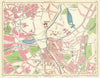 BIRMINGHAM SOUTH WEST Harborne Selly Oak/Park Bournbrook Edgbaston 1949 map