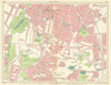 BIRMINGHAM SOUTH Balsall/King's Heath Moseley Greet Springfield 1949 old map