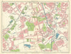 BIRMINGHAM SOUTH WEST Bournville Northfield King's Norton Lifford 1949 old map