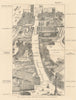 Charing Cross bird's eye view. Whitehall to Westminster. SULMAN 1890 old map