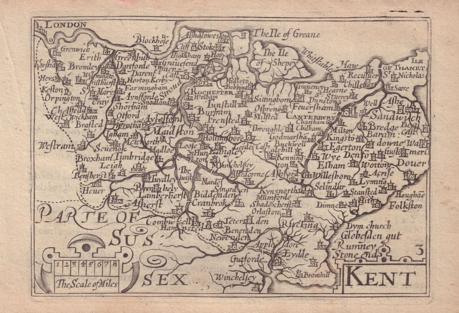 Kent by van den Keere. 