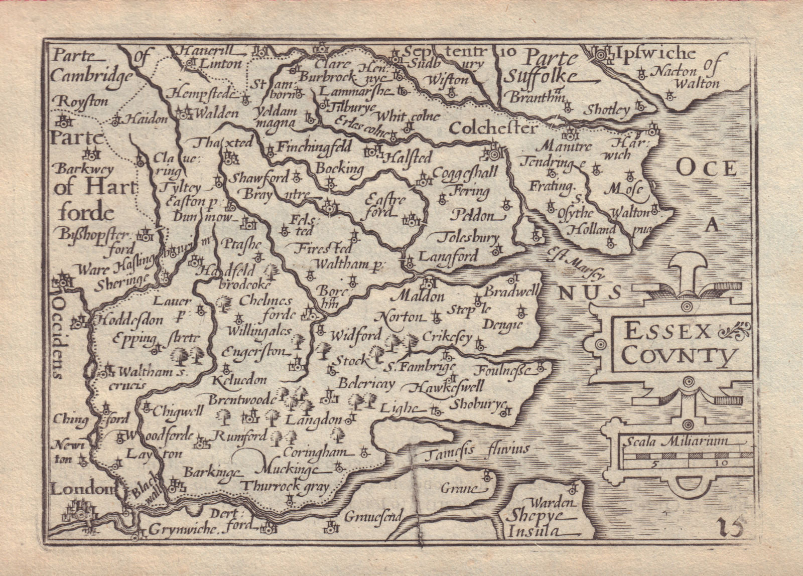 Essex County by van den Keere. 