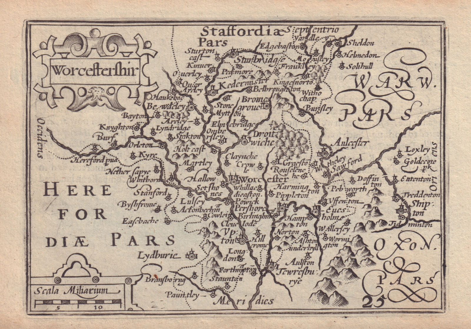 Worcestershir by van den Keere. 