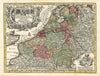 XVII Provinciae Belgii sive Germaniae Inferioris… Benelux by Seutter c1744 map