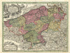 Flandria maximus & pulcherrimus Europae… Flanders/Belgium. Seutter c1744 map