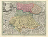 Archiducat. Austriae Superioris. Archduchy of Upper Austria. Seutter c1744 map
