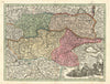 Archiducatus Austriae Inferioris. Archduchy of Lower Austria. Seutter c1744 map