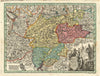 Principali Dignitate Gaudens comit. Tirolis. Tyrol Austria. Seutter c1744 map