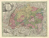 Circulus Suevicus… Swabia Baden-Württemberg Bavaria. Matthäus Seutter c1744 map