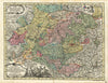 Circulus Franconicus in quo continentur… Franconia, Bavaria. Seutter c1744 map