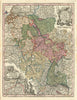 Martis Area et Alea per Tractum Rheni… Rhine, Moselle & Meuse. Seutter c1744 map