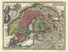 Sueciae Daniae & Norwegiae… Scandinavia Sweden Norway Denmark. Seutter c1744 map