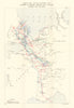 WW1 German Airship Raid 19–20 October 1917 England France & Holland 1935 map