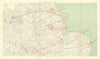 WW1 German Airship Raid 12–13 April 1918 England Wigan 1935 old vintage map