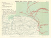 WW1 German Airship Raid 5–6 August 1918 Norfolk Yarmouth 1935 old vintage map
