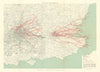 WW1 German Aeroplane Raid 4–5 September 1917 London 1935 old vintage map chart