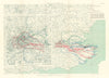 WW1 German Aeroplane Raid 29 September 1917 London Kent 1935 old vintage map