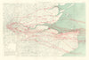 WW1 German Aeroplane Raid 6 Dec 1917 London Sheerness Whitstable Dover 1935 map