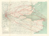 WW1 German Aeroplane Raid 18 December 1917 London Essex  1935 old vintage map