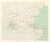 WW1 German Aeroplane Raid 7–8 March 1918 England London Much Hadham 1935 map