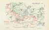 Battle of the Somme. Sunday 2 July 1916. First World War 1938 old vintage map