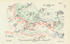 Battle of the Somme. 3 July 1916. First World War 1938 old vintage map chart