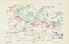 Battle of the Somme. 4 July 1916. First World War 1938 old vintage map chart