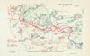 Battle of the Somme. 5 July 1916. First World War 1938 old vintage map chart