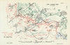 Battle of the Somme. 7 July 1916. First World War 1938 old vintage map chart