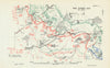 Battle of the Somme. 8 July 1916. First World War 1938 old vintage map chart