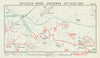 Battle of the Somme. Delville Wood - Pozieres, 15 July 1916. WW1 1938 old map