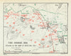 Battle of the Somme. Attacks on the night of 22-23 July 1916. WW1 1938 old map