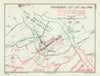 Battle of the Somme. Pozières, 22–24 July 1916. First World War 1938 old map