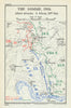 Battle of the Somme. Allied attacks, 4.45 a.m., 30 July 1916. WW1 1938 old map