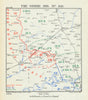 Battle of the Somme. 31 July 1916. First World War 1938 old vintage map chart