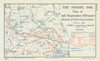 Battle of the Somme 1916 Mid-September Offensive Flers-Courcelette. WW1 1938 map