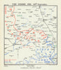 Battle of the Somme. 30 September 1916. First World War 1938 old vintage map