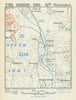 Battle of the Somme. 16 November 1916. First World War 1938 old vintage map