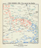 Battle of the Somme 1916. The End of the Battle. First World War 1938 old map