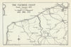 Flanders Coast sector. The Flemish Coast Front, January 1917. WW1 1940 old map