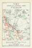 Battle of Arras. Vimy. Canadian Corps attack, 9–12 April 1917. WW1 1940 map