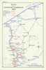 1916 Plan for a Flanders Campaign in 1917. First World War 1948 old map