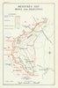 Battle of Messines. Messines 1917: Mines & Objectives 1917. WW1 1948 old map