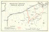 Flanders 1917 campaign. Projected Advance through Belgium. WW1 1948 old map