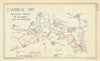 Battle of Cambrai. Bourlon Front, 22 Nov. 1917. Loss of Fontaine. WW1 1948 map